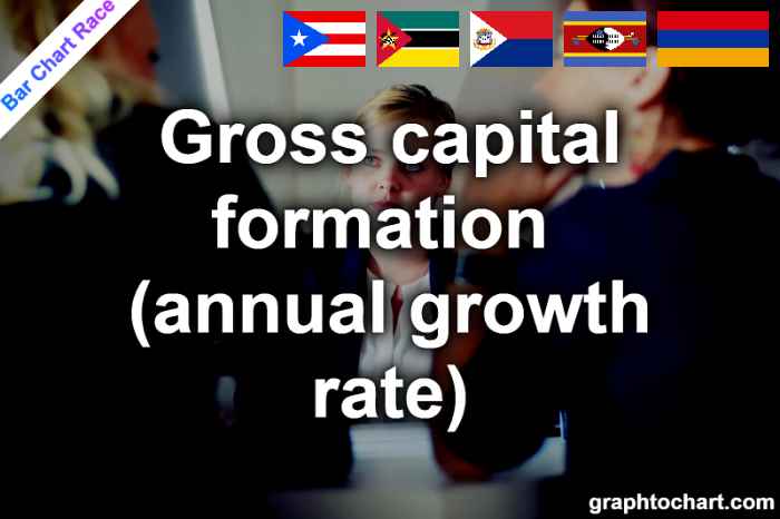 Bar Chart Race of "Gross capital formation (annual growth rate)"