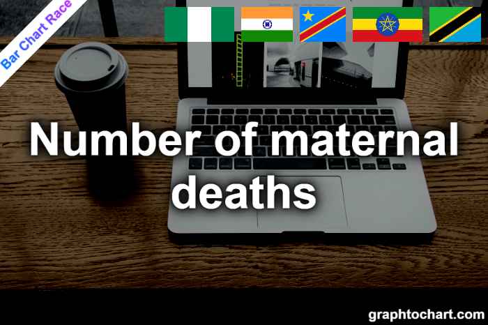 Bar Chart Race of "Number of maternal deaths"