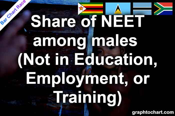 Bar Chart Race of "Share of NEET among males (Not in Education, Employment, or Training)"